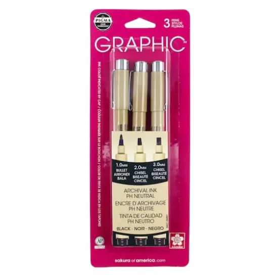Pigma&reg; Graphic&trade; Black 3 Pen Set {1}