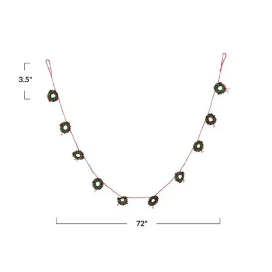 Hello Honey&reg; 6ft. Holiday Wreaths Garland {7}