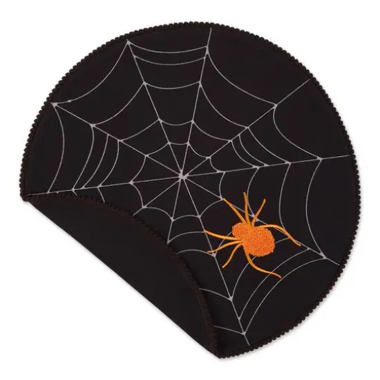 DII&reg; Spooky Spiderweb Embellished Round Placemats, 4ct. {6}