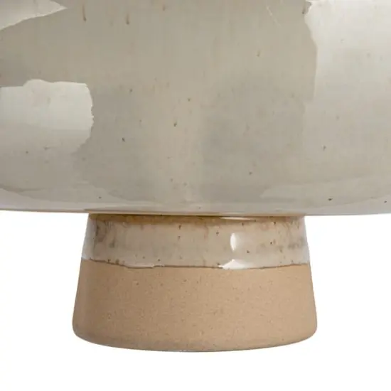 Hello Honey&reg; 9.25" Cream Stoneware Oval Platter with Oversized Feet {6}