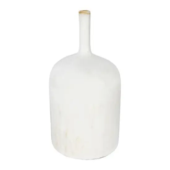 Hello Honey&reg; 6" Cream Stoneware Vase with Reactive Glaze Finish {1}