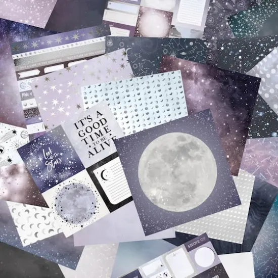 12" x 12" Silver Starlight Paper Pad by Recollections&trade;, 58 Sheets {3}