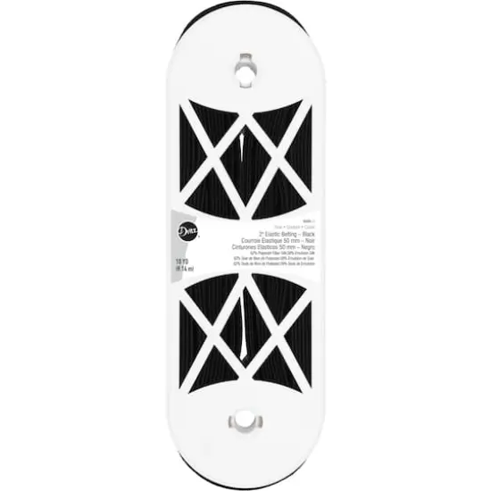 Dritz&reg; 2" x 10yd. Black Elastic Belting for Straps & Handles {1}