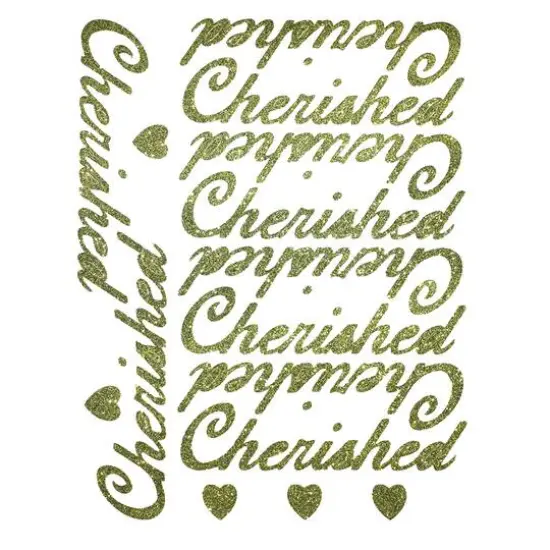 JAM Paper Cherished Gold Standard Script Stickers {1}