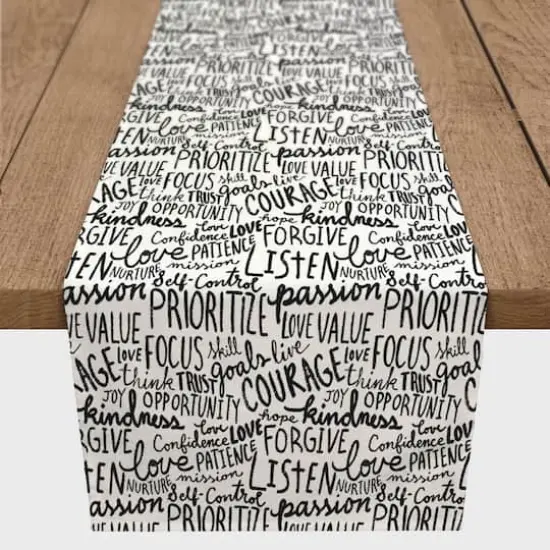 Wisdom Words 16" x 72" Cotton Twill Runner {1}