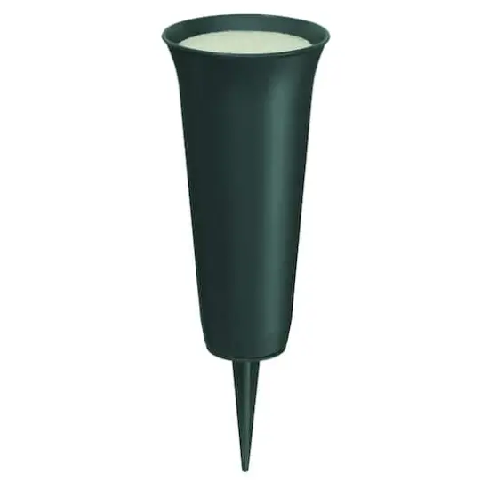 FloraCraft&reg; Eternity&trade; Green Plastic Cemetery Vase with FloraFōM&reg; Insert {1}
