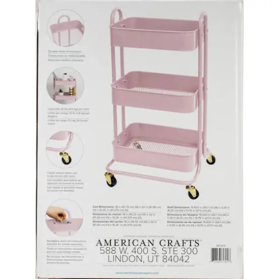 We R Memory Keepers&reg; 3-Tier A La&trade; Cart Pink {4}