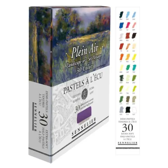 Sennelier Plein Air Landscape Colors Extra-Soft Pastel Half Stick Set, 30ct. {4}