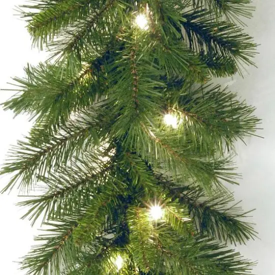 9ft. Pre-Lit Winchester Pine Garland, Clear Lights {4}