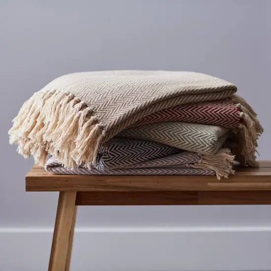 DII&reg; Handloom Chevron Throw Stone {6}