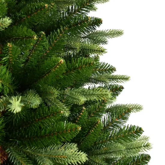 6ft. Unlit Alpine Artificial Christmas Tree in Burlap Sack {5}