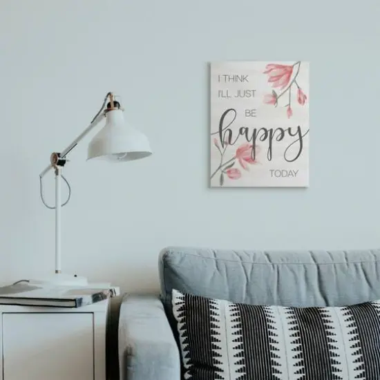 Stupell Industries Floral Just Be Happy Wall Accent {3}