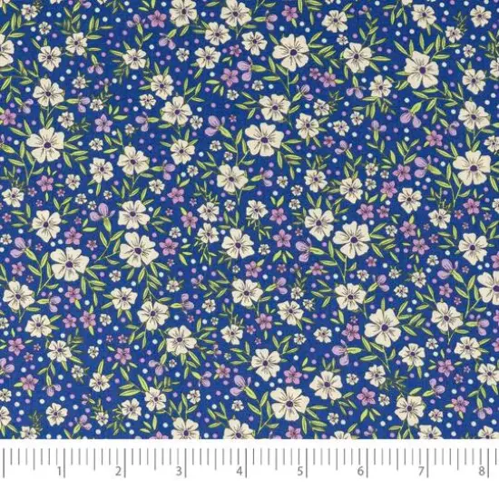 SINGER Purple Floral Field 100% Cotton 5 Piece Bundle {4}