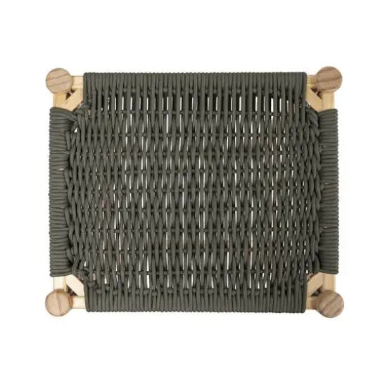 Hello Honey&reg; Fernway 25" Solid Wood and Woven Rope Counter Height Stool Moss Green {6}