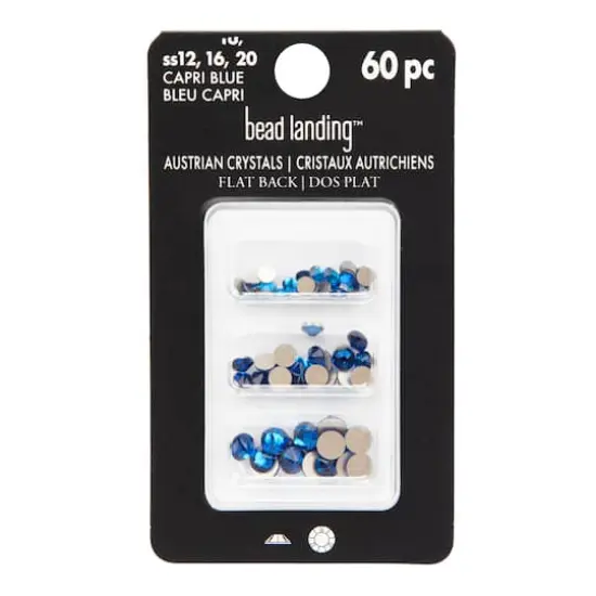 Round Flatback Austrian Crystals Mix by Bead Landing&trade;, 60ct. Capri Blue {4}