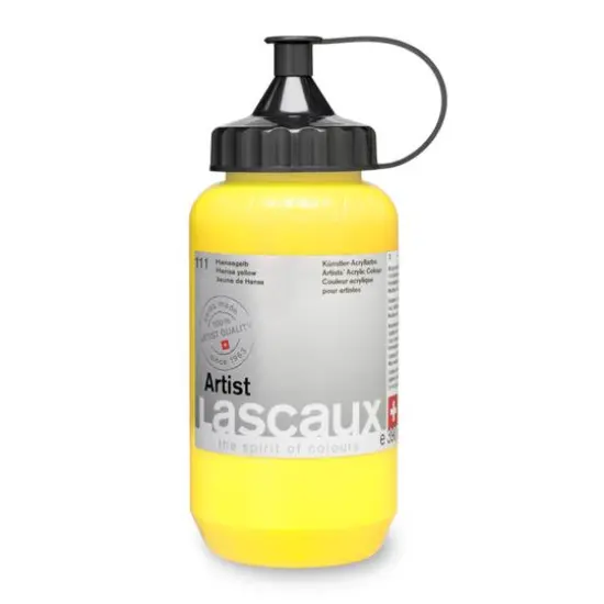 Lascaux Artist Acrylic Paint, 390mL 111 Hansa Yellow {4}