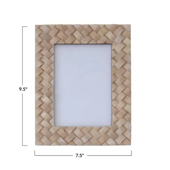 Hello Honey&reg; Ivory Woven 5" x 7" Photo Frame {1}