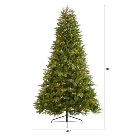 7.5ft. Pre-Lit Washington Fir Artificial Christmas Tree with Clear Lights {5}