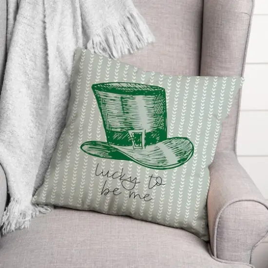Lucky To Be Me 18" x 18" Throw Pillow {4}