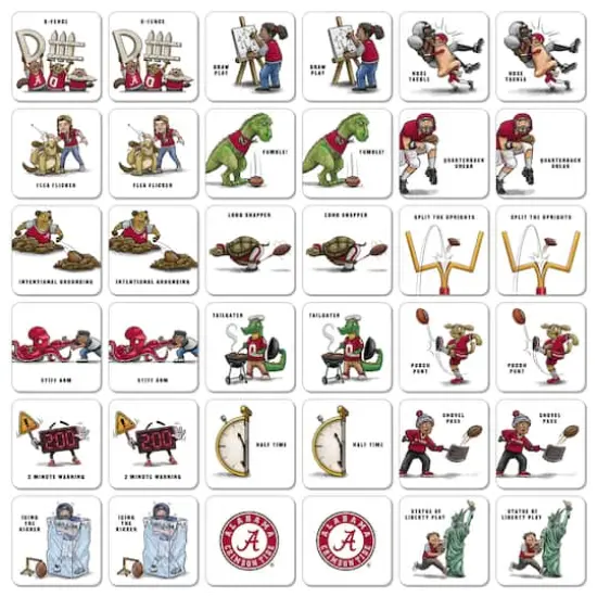 College Team Licensed Memory Match Game Alabama Crimson Tide {4}