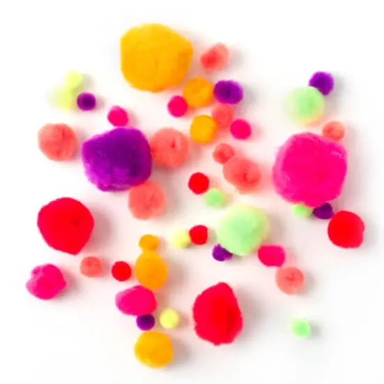 Hot Colors Mix Pom Poms by Creatology&trade; {4}