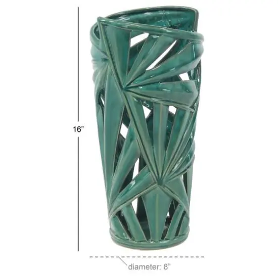CosmoLiving by Cosmopolitan Green Ceramic Vase {6}