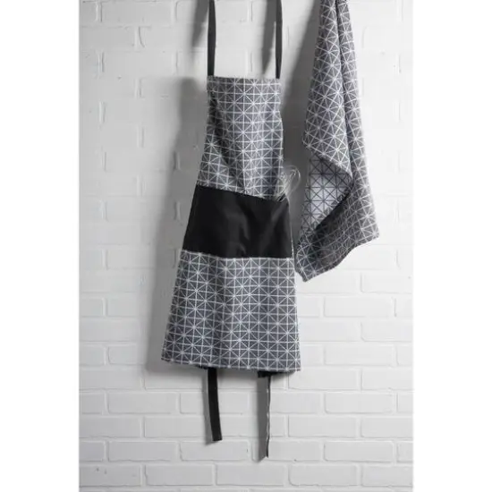 Black & White Triangle Chef Apron {3}