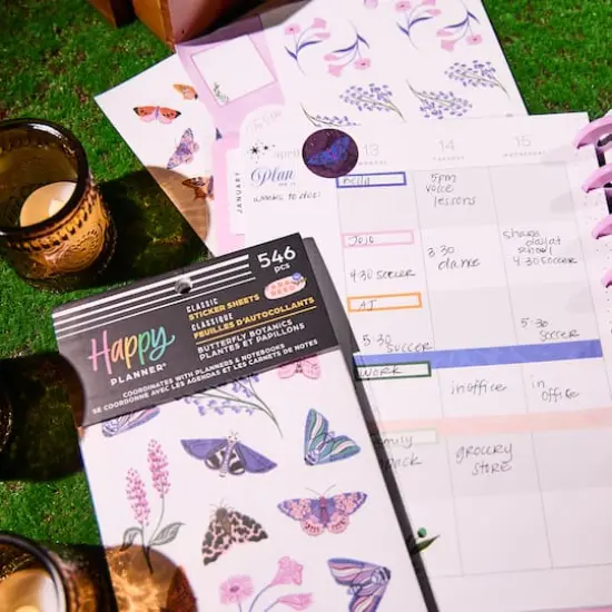 The Classic Happy Planner&reg; Butterfly Botanics Sticker Book {16}