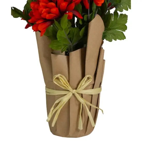 20" Orange Fall Harvest Mum Plant In Pot {4}