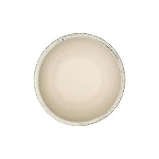 Hello Honey® 8.25" Small Distressed Cream Footed Terracotta Planter {4}