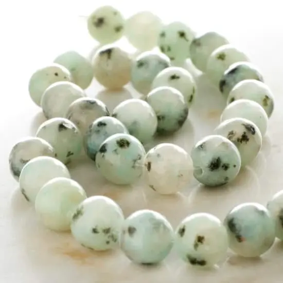 White Kiwi Stone Round Beads, 8mm by Bead Landing&trade; {3}