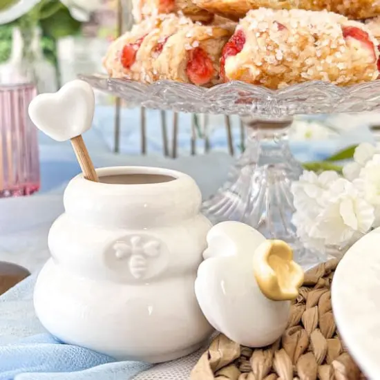 Kate Aspen&reg; Bee Hive Ceramic Mini Honey Jar & Dipper Set, 2ct. {6}