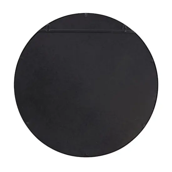 Black Iron Contemporary Wall Mirror, 24" x 24" x 5" {5}