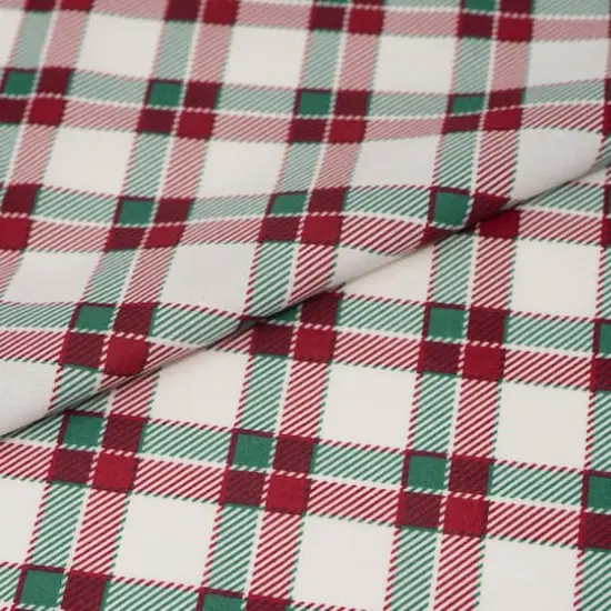 SINGER Christmas Red & Green Plaid Cotton Fabric {1}
