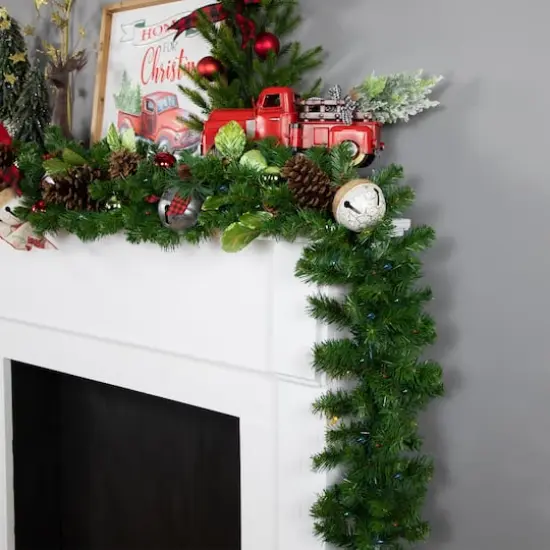 9ft. Pre-Lit Multicolor Lighted Oak Creek Pine Garland {6}