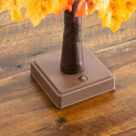 2ft. Pre-Lit Autumn Maple Artificial Fall Tree with Acorns & Pinecones and 18 Warm White LED Lights {6}