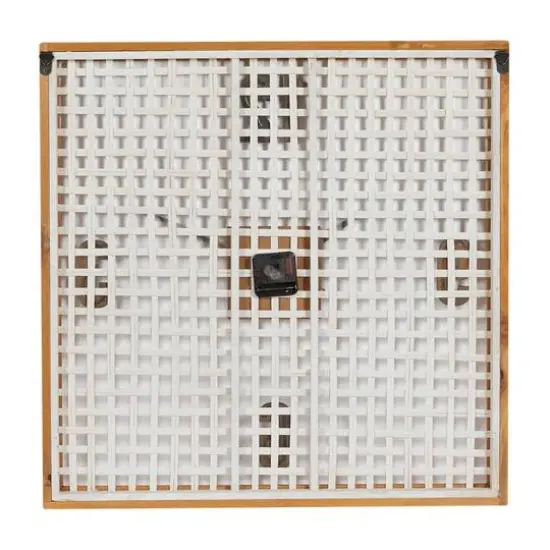 White Farmhouse Wood Wall Clock, 24" x 24" {7}