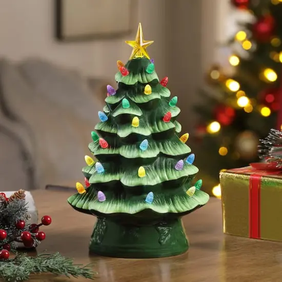 12" Green Nostalgic Christmas Tree {3}