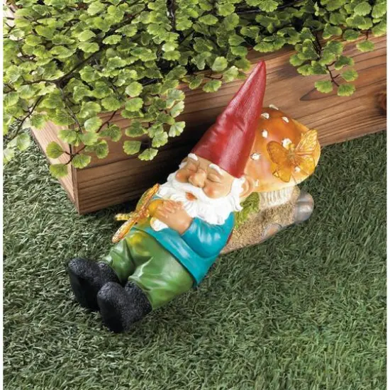 8" Solar-Powered Sleepy Gnome {3}