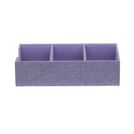 Household Essentials 3-Compartment Drawer Organizers, 2ct. Purple {10}