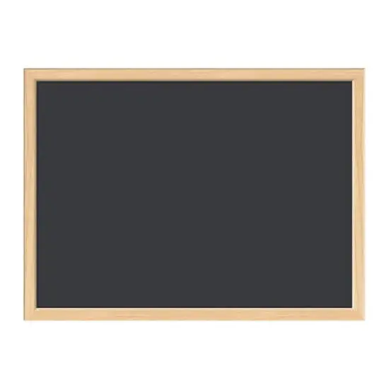 U Brands&trade; Black 24'' x 18'' Birch MDF Framed Chalkboard {1}