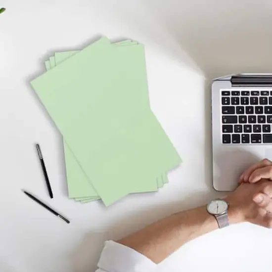 JAM Paper 11'' x 17'' 67lb. Vellum Bristol Cardstock, 50 Sheets Green {4}