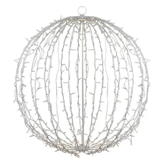 30" LED Lighted 3D Christmas Hanging Ball Decoration {1}