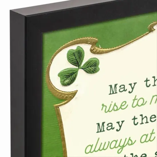 Bordered Irish Blessing Black Framed Canvas {3}