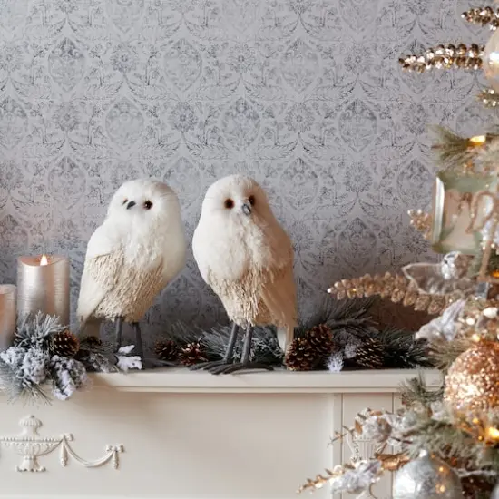 12.5" Winter Owl D&eacute;cor Set {6}