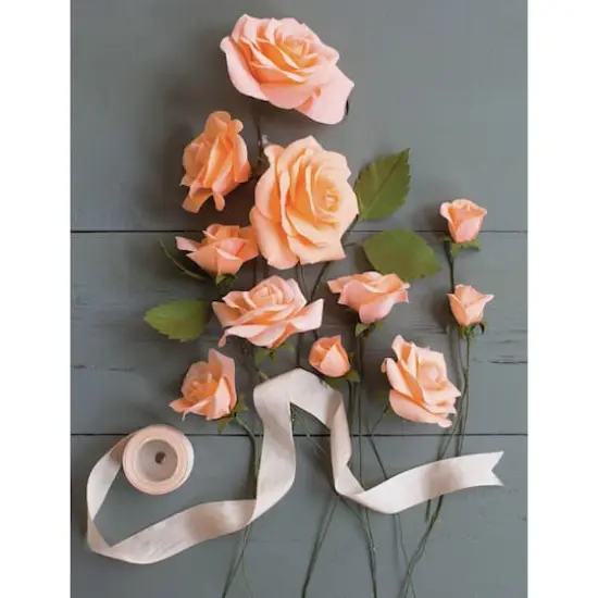 Lia Griffith Roses Crepe Paper Flower Kit {3}