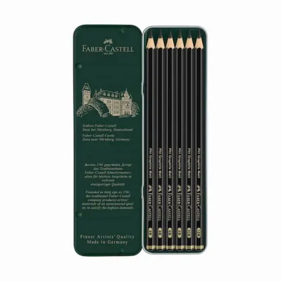 Faber-Castell&reg; PITT&reg; Matte Graphite Pencil Set {5}