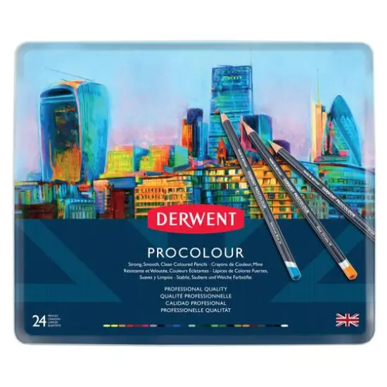 Derwent&reg; Procolour Pencil 24 Color Tin Set {5}