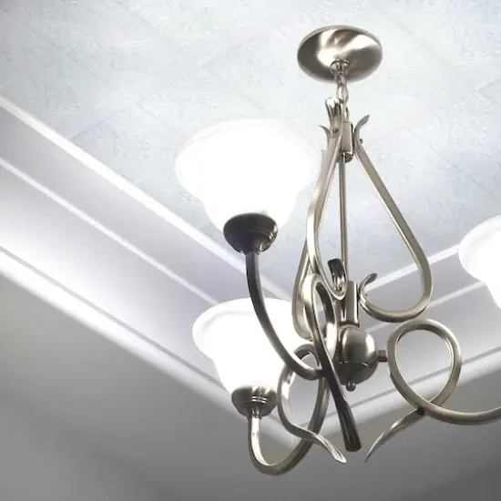 RoomMates Bright White Tin Tile Peel & Stick Backsplash {5}