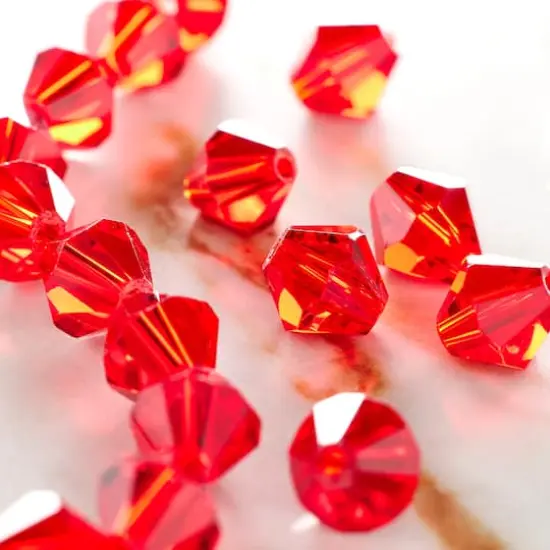Red Glass Faceted Bicone Beads, 10mm by Bead Landing&trade; {3}